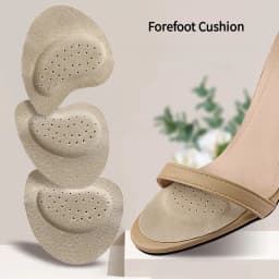 Heels Feet Pads Comfortable leather insoles Half Insoles Women Shoes Pads Foot Care Products Sandals Forefoot Non-slip Cushion