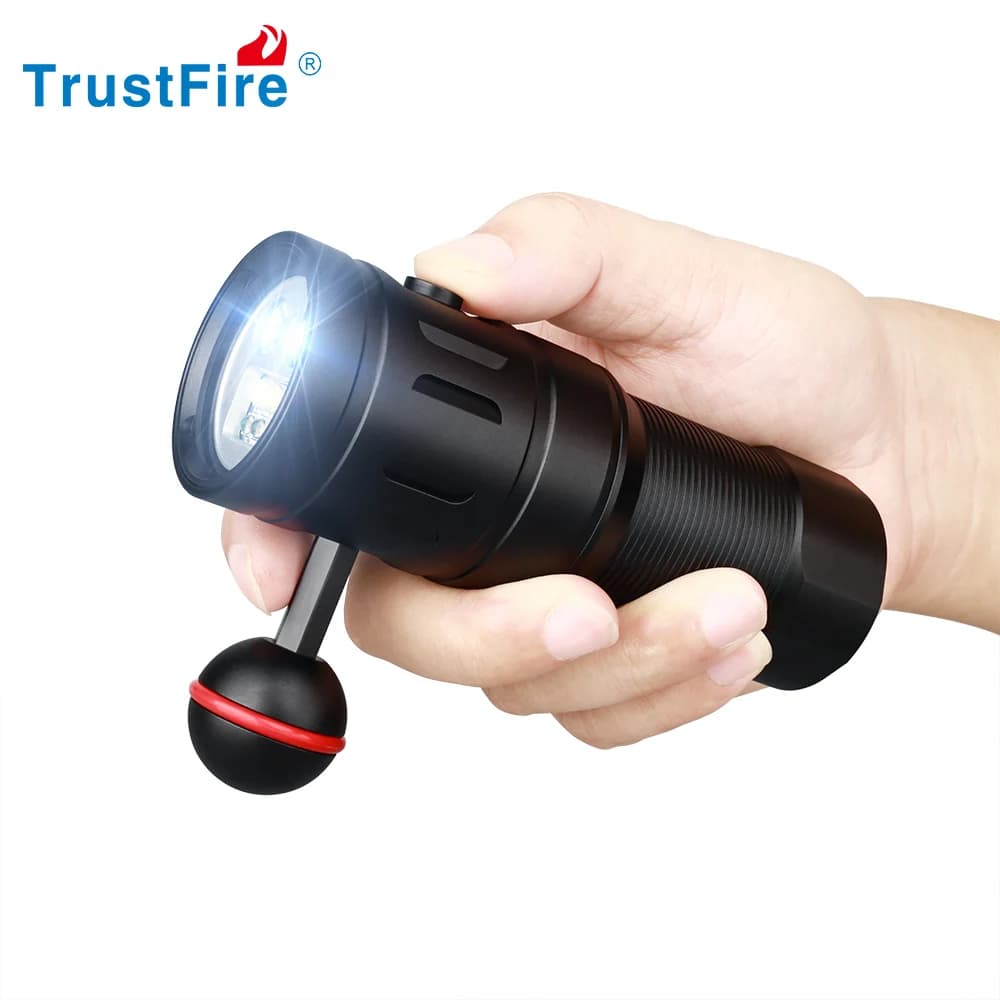 Trustfire DF35 Diving Torch Professional 2350Lumen High power 32650 Battery Led RED UV Underwater Lantern Scuba Cave Dive Canera