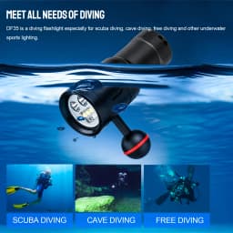 Trustfire DF35 Diving Torch Professional 2350Lumen High power 32650 Battery Led RED UV Underwater Lantern Scuba Cave Dive Canera