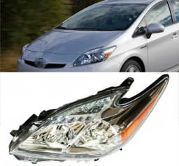 Left / Right Side Headlights Halogen Headlamps Assembly for 2010-2011 Toyota Prius