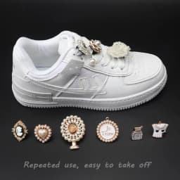 New Rhinestone Pearls Shoe Charms beauty perfume Sneaker Charms Girl Gift Shoe decoration DIY Shoelaces Buckles shoes accesories