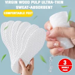 5Pair/Pack Nature Wood Pulp Insole Disposable Insoles Men Woman Thin Sports Shoes Sole Breathable Sweat Soft Comfort Shoe Pads