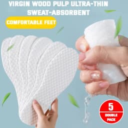 5Pair/Pack Nature Wood Pulp Insole Disposable Insoles Men Woman Thin Sports Shoes Sole Breathable Sweat Soft Comfort Shoe Pads