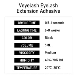 Veyes Inc Eyelash Extensions Glue Shipping from US Items Veyelash Extra Strong Lash Glue 8 Weeks Retention Makeup Tools