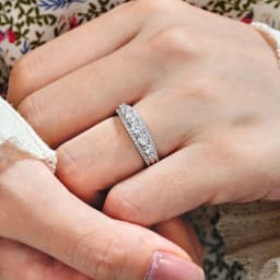 Newshe 925 Sterling Silver Eternity Ring Wedding Band for Women 1.1ct Round White AAAAA Cz Size 4-10