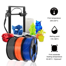 SUNLU PETG 1KG 3D Filament 1.75MM No Bubble 10 Rolls No Bubble Eco-Friendly No Knots Good Toughness Excellent Acid Alkali