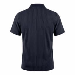 Men's knitted textured simple short-sleeve polo shirt, casual golf business top, suitable for summer daily wear