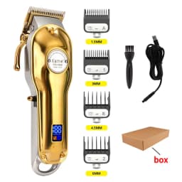 Kemei KM-1986 Gold Or Sliver Hair Trimmer For Men Trimmer Professional Clippers Electric USB Rechargeable Hair Cutting Machine