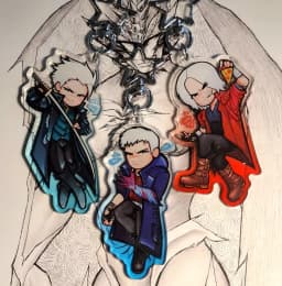 Devil May Cry Keychains - Dante, Nero & Vergil