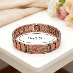 Magnetic Bracelet for Men Adjustable Sizing Tool Eagle Pattern Magnetic Field Therapy Jewelry Gift with Tuner Included