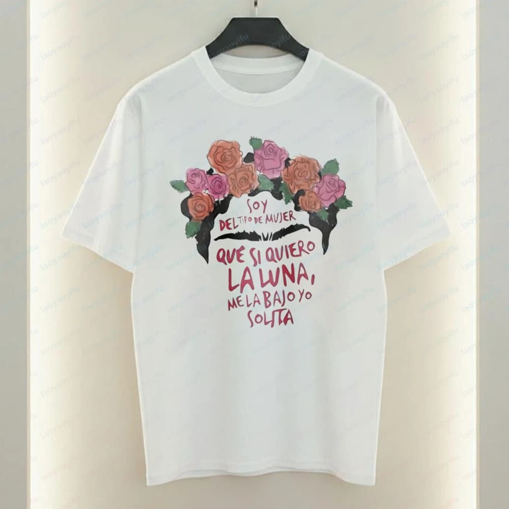 Mexican Culture Design Tee Frida Kahlo Women T-Shirt Trendy Casual Style Cotton Tops Trend Classics Nostalgia Clothes for Women