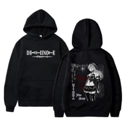 Hot Anime Death Note Misa Merch Hoodie Men Women Casual Oversized Pullover Hoodies Men's 90s Vintage Manga Hooded Sweatshirt