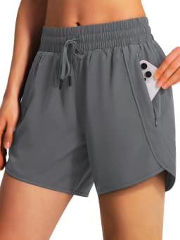 New Women's Casual Sportswear Sports Running Shorts Quick-Drying Lightweight Fitness Shorts with Zipper Sports Shorts
