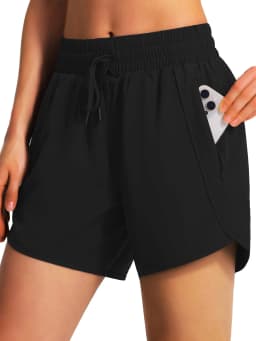 New Women's Casual Sportswear Sports Running Shorts Quick-Drying Lightweight Fitness Shorts with Zipper Sports Shorts