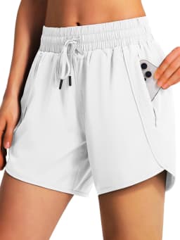 New Women's Casual Sportswear Sports Running Shorts Quick-Drying Lightweight Fitness Shorts with Zipper Sports Shorts