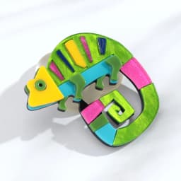 Creative Original Animal Chameleon Badge Brooches for Women Unisex Colorful Lizard Brooch Pins Clothing Bag Accessory