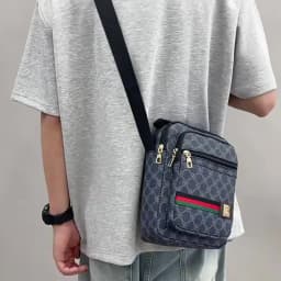 2026 New Fashion Men's Crossbody Bag Casual Multi-Layer Versatile Business Shoulder Bag Handbag