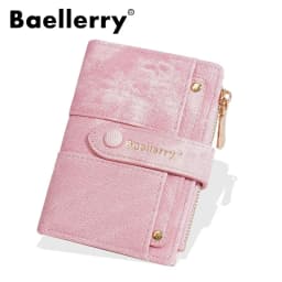 Baellerry Canvas Ladies Wallet Large Capacity Card Holder Photo Bank Storage Bag for Credit Cards Driver's License