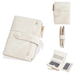 Baellerry Canvas Ladies Wallet Large Capacity Card Holder Photo Bank Storage Bag for Credit Cards Driver's License