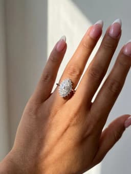 925 Sterling Silver Simplicity Marquise Surround Zircon Ring For Women Engagement Wedding Luxury High Quality Fine Jewelry
