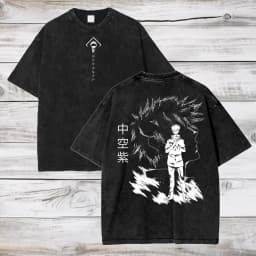 2026 Gojo Satoru Jujutsu Kaisen Anime Printed T-shirt Men's and Women's Washed T-shirt High Quality Vintage Cotton T-shirt Tops