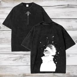 2026 Gojo Satoru Jujutsu Kaisen Anime Printed T-shirt Men's and Women's Washed T-shirt High Quality Vintage Cotton T-shirt Tops