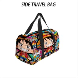 One Piece Luffy Anime Print Duffel Bag, Large Capacity Multi-pocket Travel Gym Bag, Overnight Weekender Bag