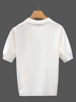 LVLAEA Wholesale Men Summer T-shirt Thin Knitted Ice Silk Short Sleeve 2025 New Youth Luxury Style Lapel Short-sleeved POLO Shir