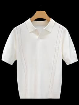 LVLAEA Wholesale Men Summer T-shirt Thin Knitted Ice Silk Short Sleeve 2025 New Youth Luxury Style Lapel Short-sleeved POLO Shir