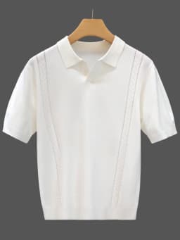 LVLAEA Wholesale Men Summer T-shirt Thin Knitted Ice Silk Short Sleeve 2025 New Youth Luxury Style Lapel Short-sleeved POLO Shir