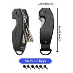 Key Organizer,Keyholder Keychain, Compact Metal Key Case, Minimalist Key Fob,Keychain For Men,Holds 2-6keys