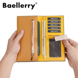 Baellerry Women's Fashion Short Wallet Premium PU Leather with Cell Phone Pocket And Zipper Card Holders