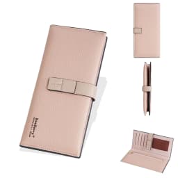 Baellerry Women's Fashion Short Wallet Premium PU Leather with Cell Phone Pocket And Zipper Card Holders