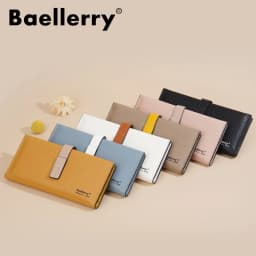 Baellerry Women's Fashion Short Wallet Premium PU Leather with Cell Phone Pocket And Zipper Card Holders