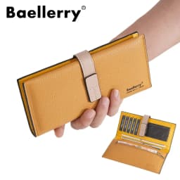 Baellerry Women's Fashion Short Wallet Premium PU Leather with Cell Phone Pocket And Zipper Card Holders