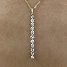 OXTAO Luxury Moissanite Pendant Necklace D Color VVS1 14K Gold Filled Tassel Lariat Necklace Elegant Charm Female WeddingJewelry