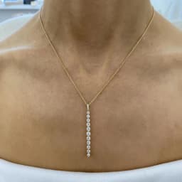 OXTAO Luxury Moissanite Pendant Necklace D Color VVS1 14K Gold Filled Tassel Lariat Necklace Elegant Charm Female WeddingJewelry