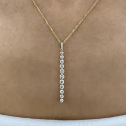OXTAO Luxury Moissanite Pendant Necklace D Color VVS1 14K Gold Filled Tassel Lariat Necklace Elegant Charm Female WeddingJewelry