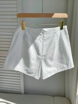 Ladies New Spring Summer Linen Solid Color Casual Sports Elastic Waist Drawstring Belted Skort for Spring Summer