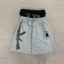 Summer Fashion Trend AK Printed Shorts Fake Two-Piece Double Waistband Casual Versatile Loose Five-Quarter Pants