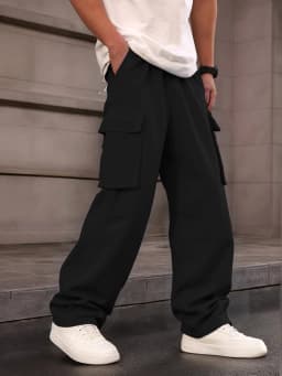3D Pockets, Street-bombing Workwear, Trendy Functional Lacing, Loose-fitting Casual Pants, Men's Straight-cut Fashion