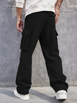 3D Pockets, Street-bombing Workwear, Trendy Functional Lacing, Loose-fitting Casual Pants, Men's Straight-cut Fashion