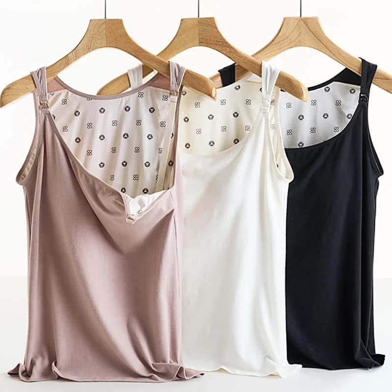 Maternity Modal Cotton Nursing Camisole Maternity Summer Nursing Tank Top Breastfeeding Loungewear Postpartum Recovery Wear