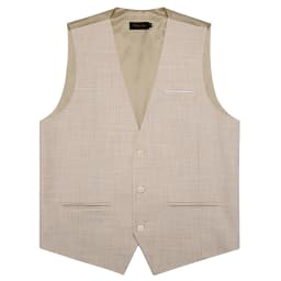 Men's Solid Formal Suit Vest – V-Neck Adjustable Back Belt Button Closure, for Weddings, Business and Casual Occasions