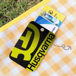 H-Husqvarna Logo Rectangle Keychain Card Holder, Badge Credit Card Holder, Student ID Card Holder, Bus Cards Cover
