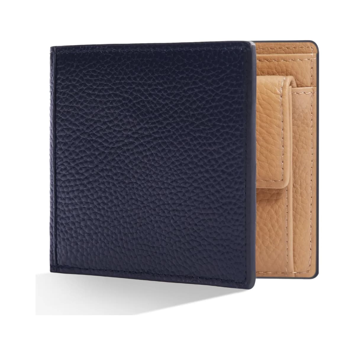 Pomelo Best Men's Leather Wallet, Two-Tone Color Options, Classic Design