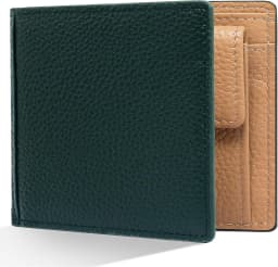 Pomelo Best Men's Leather Wallet, Two-Tone Color Options, Classic Design