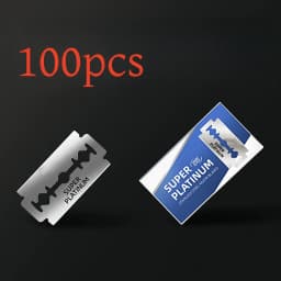 Wholesale 100PCS Stainless Steel Material Durable Barber Shaving Blade Double Edge Safety Razor Extra Stainless Blades