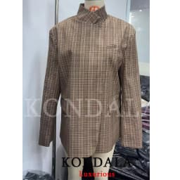 KONDALA Office Lady Chic Plaid Women Blazer Single Button Front Split Oversize Blazer Fashion 2026 Spring Summer Office Lady Top