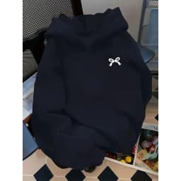 Fashionable bow print hooded sweatshirt men's comfortable loose sweatshirt fashionable casual hip-hop sweatshirt Harajuku